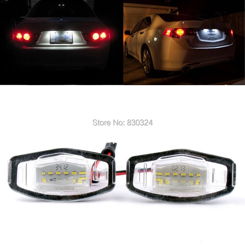 white license plate light
