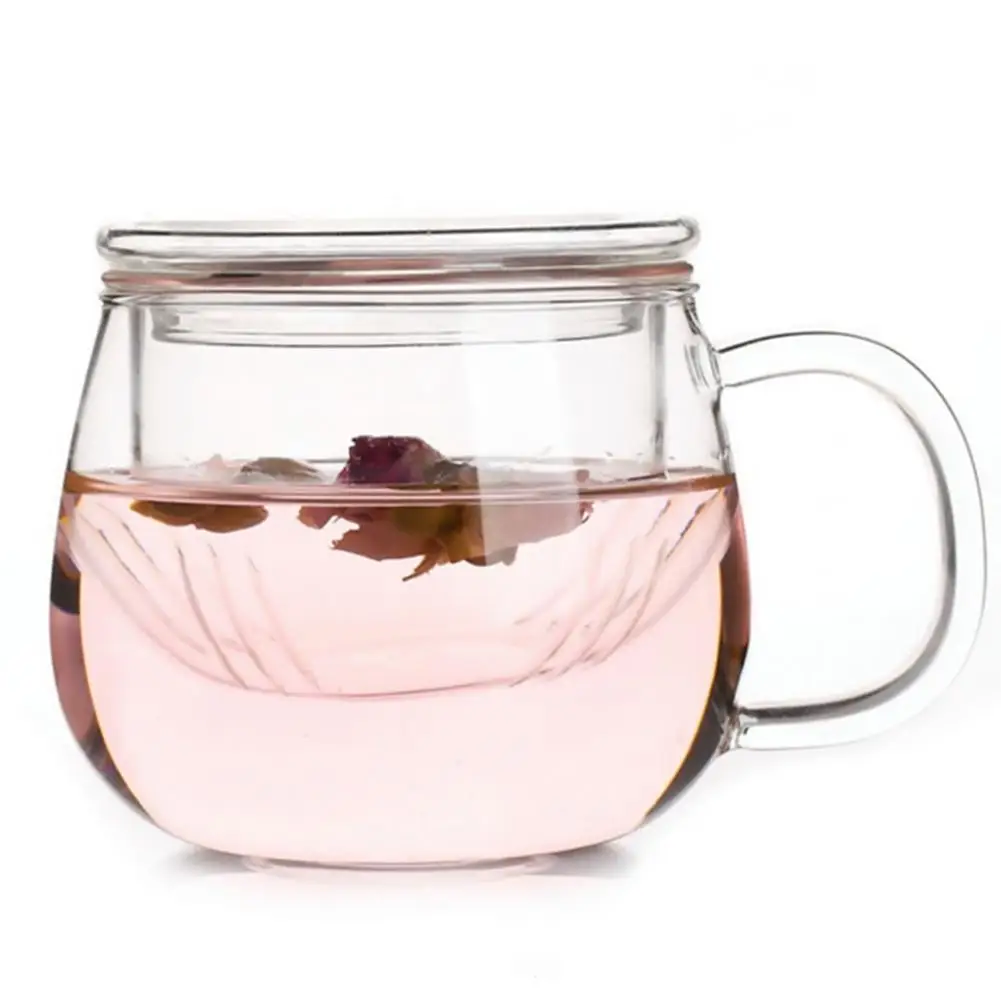 Ручная дутая термостойкая стеклянная чайная чашка с крышкой и заваркой 300 мл боросиликатная стеклянная чайная чашка инновационная чайная бутылка с фильтром