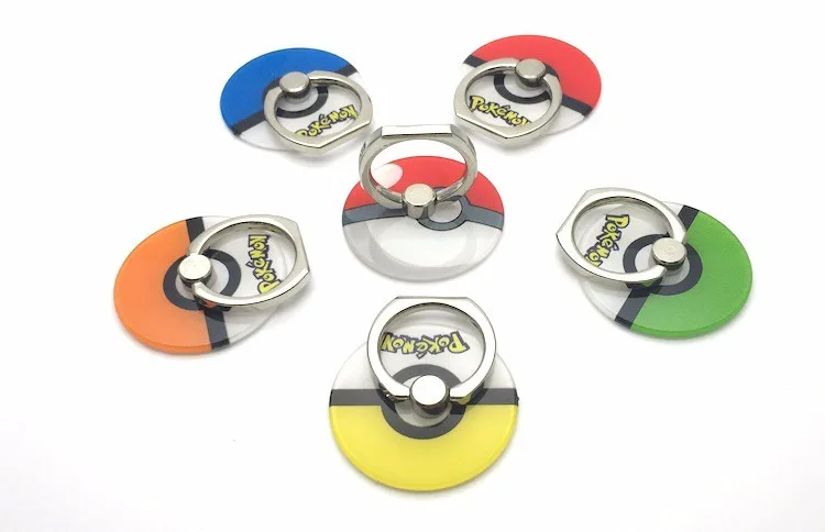 100 шт./лот, новое кольцо-держатель для телефона Pokemons Go, анти-падение, держатель в форме шарика на 360 градусов, подставка для планшета