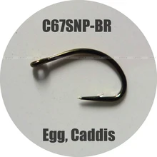 C67S, 100 рыболовных крючков, яйцо, Caddis, мухобойка/C67SNP-BR