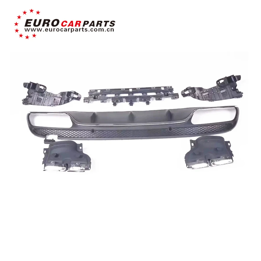 

C class w205 C180 C200 C260L to C63 diffuser and muffler tips for w205 to C63 style PP rear bumper spoiler