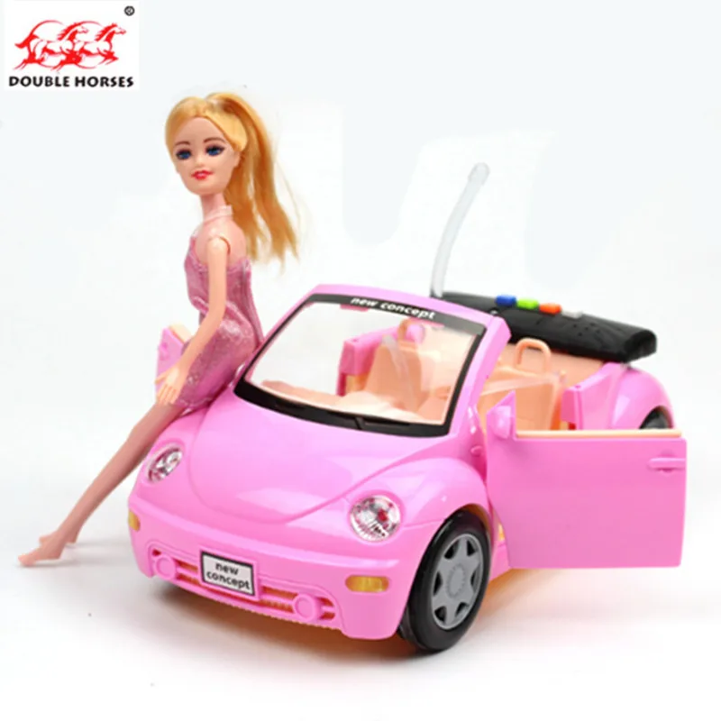 

Barbie Doll inertia car Princess Girl Toy Flashes Beetle Car With A Doll Suit Barbie Toys Are Best Birthday Christmas Gift Girls