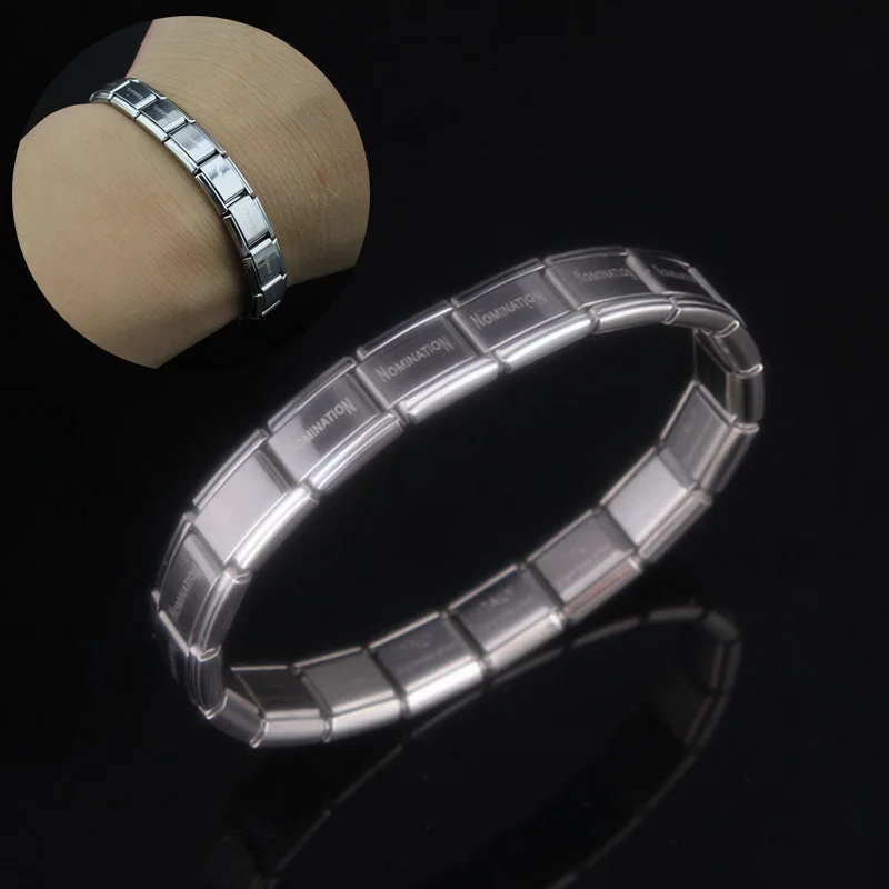 

1PC Hot Trendy High Quality Elastic Lettering Stainless Steel Unisex Women Men Bracelet Bangle