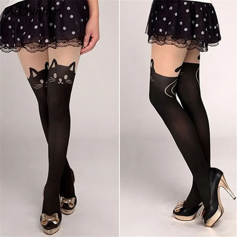 

Sunfree 2018 Women Cute Cat Tail Leggings Catoon Sexy Sheer Pantyhose Stockings Brand New And High Quality #WP6960