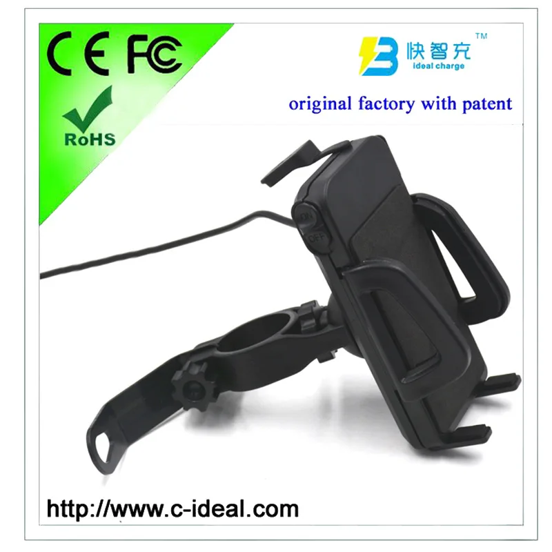 

Free Shipping New Electric vehicle Mobile phone support with USB Charger navigator support 12V-85V Waterproof and Anti-fall