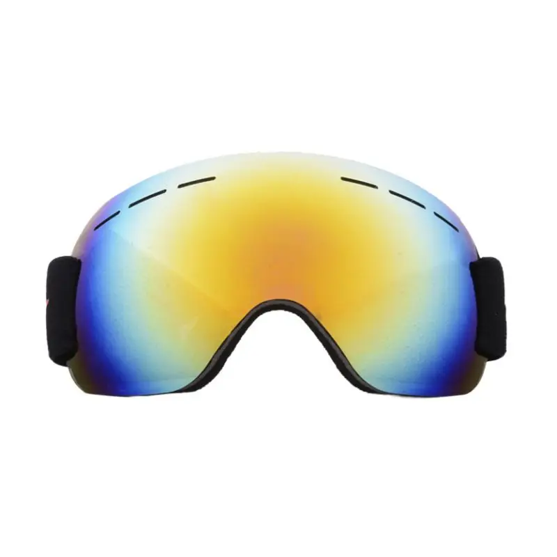 Безрамные лыжные очки для сноуборда, ветрозащитные, анти-туман, УФ-защита, регулируемые эластичные очки, зимние уличные спортивные очки - Цвет: R