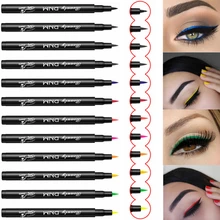 12 цветов, матовая подводка для глаз, жидкий карандаш, водостойкий макияж, подводка для глаз, черный, синий, красный, зеленый, коричневый, матовые подводки для глаз, макияж