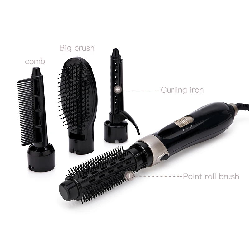 

4 In 1 Hair Dryer Comb Electric Hair Straightener Curler Comb Blow Dryer With Comb Hair Brush Roller Styler Hair Styling Set