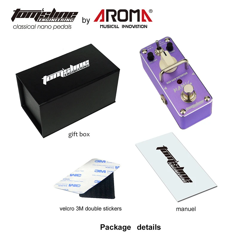 Арома AMC-3 Manic с высоким коэффициентом усиления искажения мини один Guitarra педаль эффектов с истинным Bypass