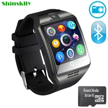 Smart Watch Men Women Q18 smartwatch With Camera Sync SMS Facebook Whatsapp Support SIM Card For IOS Android Phone watches phone