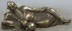 JP S061 9 "Китайский Бронзовый Народная сна кальян кукурбит Li Bai po rhymist поэт Статуя