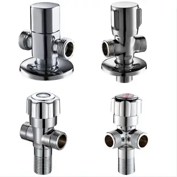 

G1/2*1/2 Brass Double Outlet Angle Valve Three-way Valve One Into Two Dual-purpose Multi-function 90 Degree Angle Valve