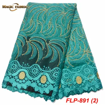 

Hot Sale French Nigeria Laces Fabrics High Quality Tulle African Lace Fabric French Tulle Lace For Wedding FLP-891