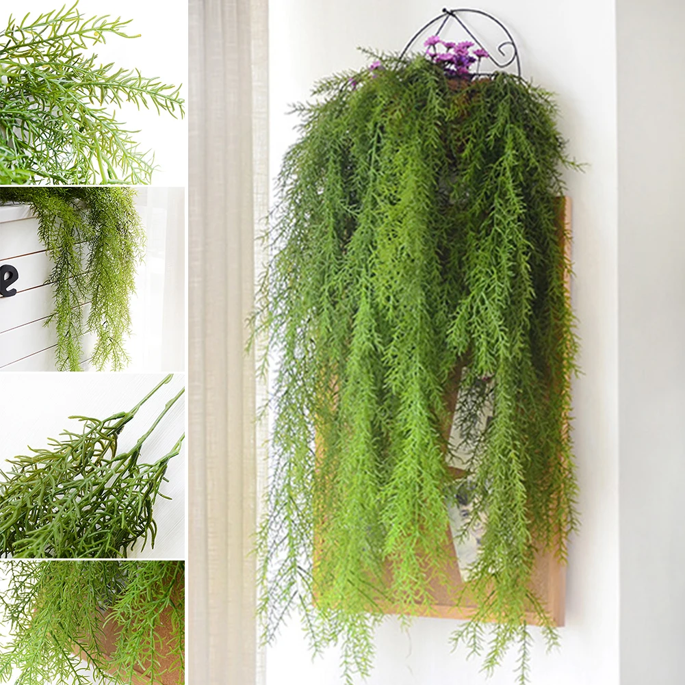 

Simulation Garden Office Wedding DIY Wall Hanging Fake Vine Shop Artificial Plant Leaves Home Decor Hotel Fake Party Pine Needle