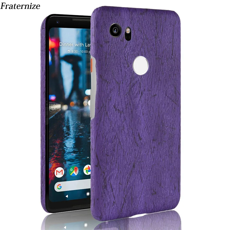 Кожаный чехол с изображением деревянного зерна для Google Pixel 2 XL роскошный жесткий в