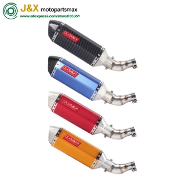 

MT-03 MT03 Motorcycle Exhaust Muffler Pipe Middle Link Pipe Escape FOR YAMAHA YZF-R3 R3 R25 R30 2015 2016 Slip On