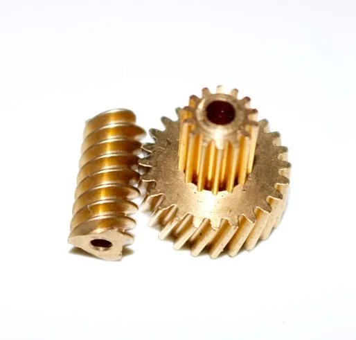 

Gear D:15.9MM 0.6M-24T/14TRemote control toys steering miniature copper worm double gear+rod combination gear box accessories