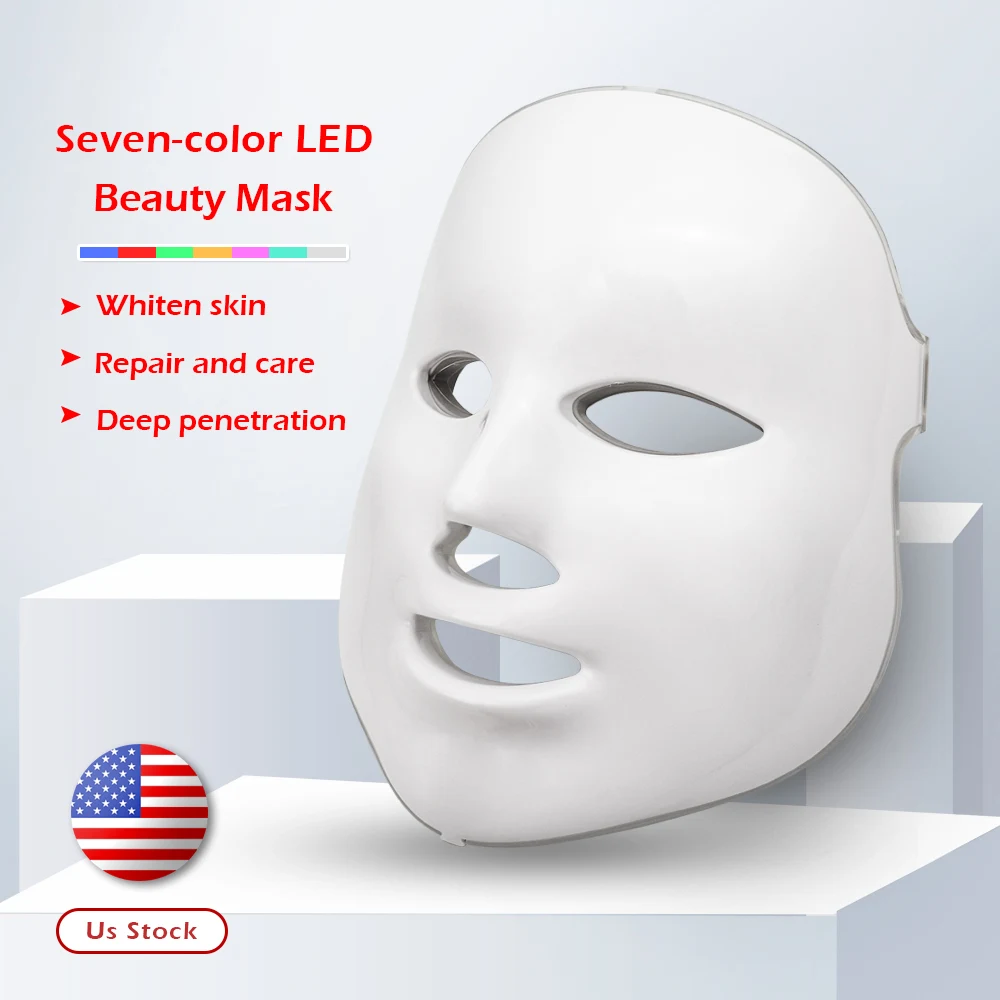 7 цветов Светодиодная терапевтическая маска светильник маска для лица терапия Фотон светодиодная маска для лица корейский уход за кожей светодиодная маска терапия красота спа
