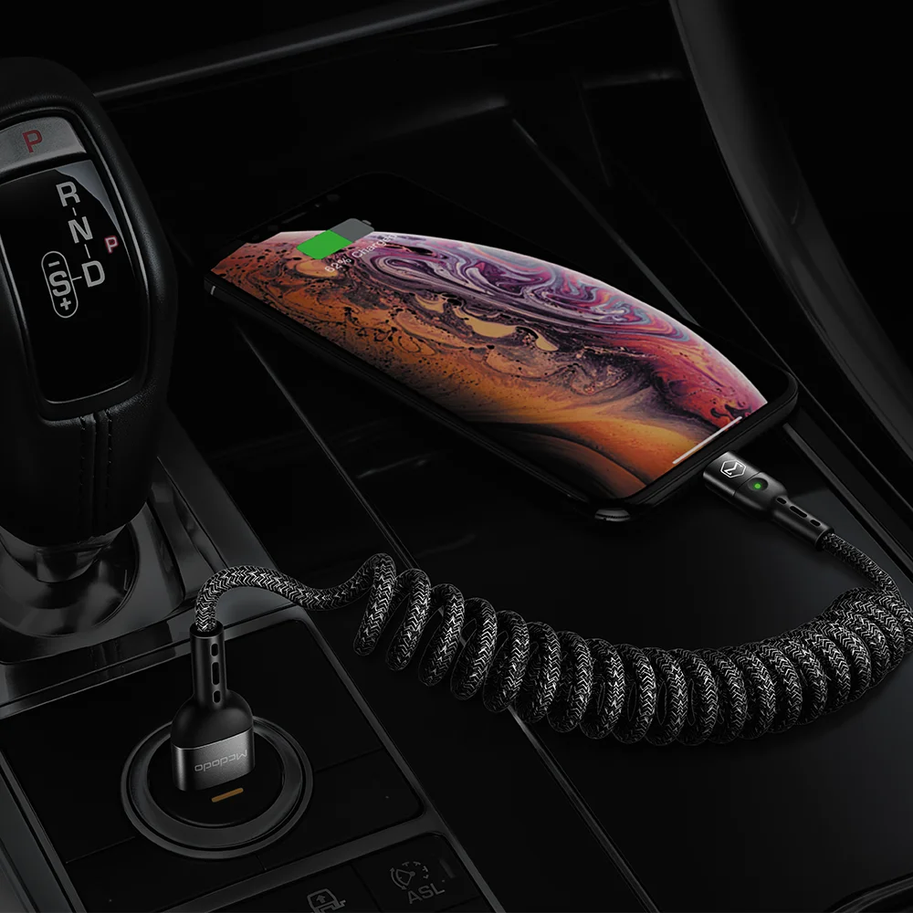MCDODO Выдвижной USB кабель для зарядки телефона Шнур iPhone 11 Pro Max XR XS X 8 7 6 Plus 6s 5 быстрое