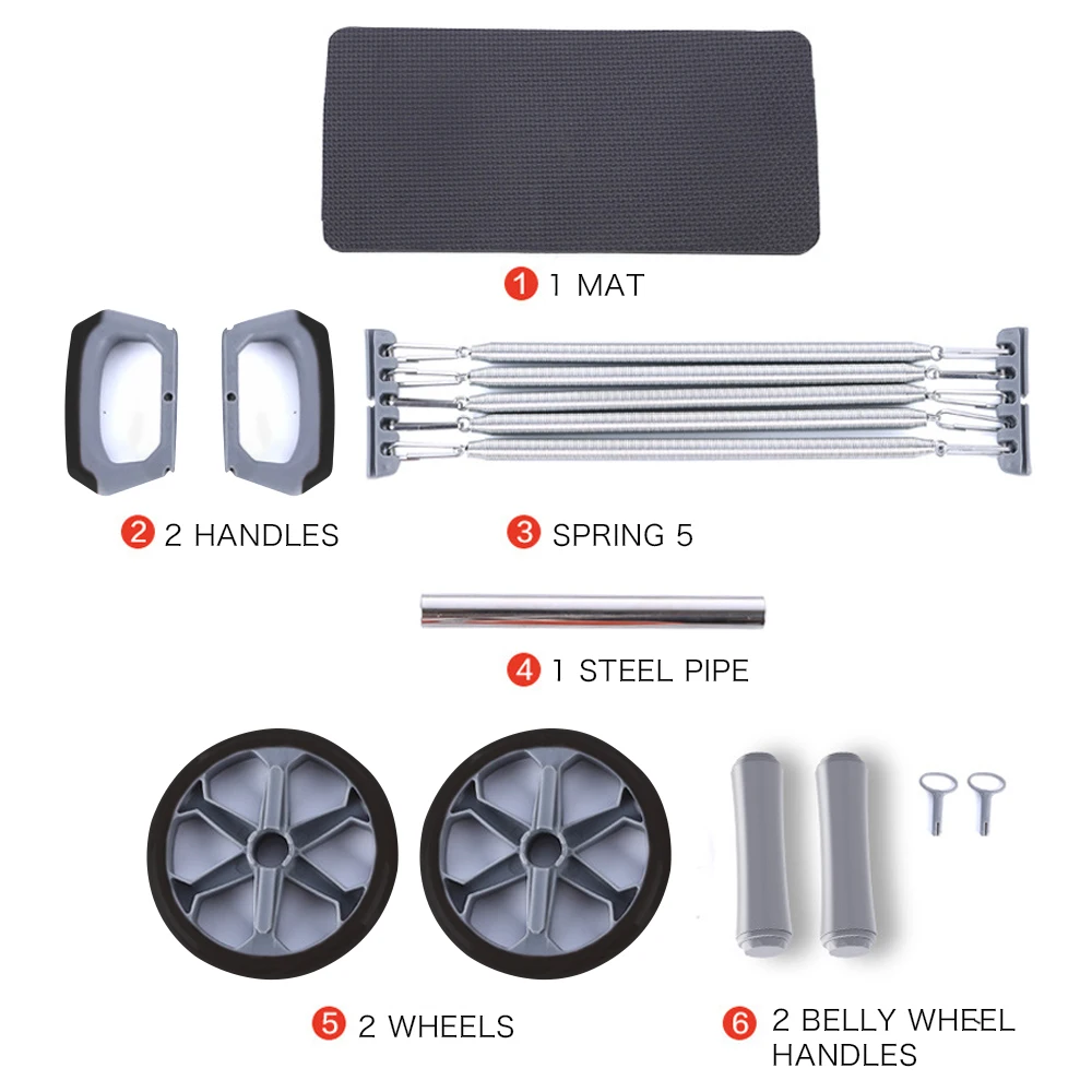 DMAR 3 in 1 Abdominal Wheel Roller Arm Trainer Push Ups Fitness Equipment Gym Home Exercies Ab Roller Belly Core Trainer