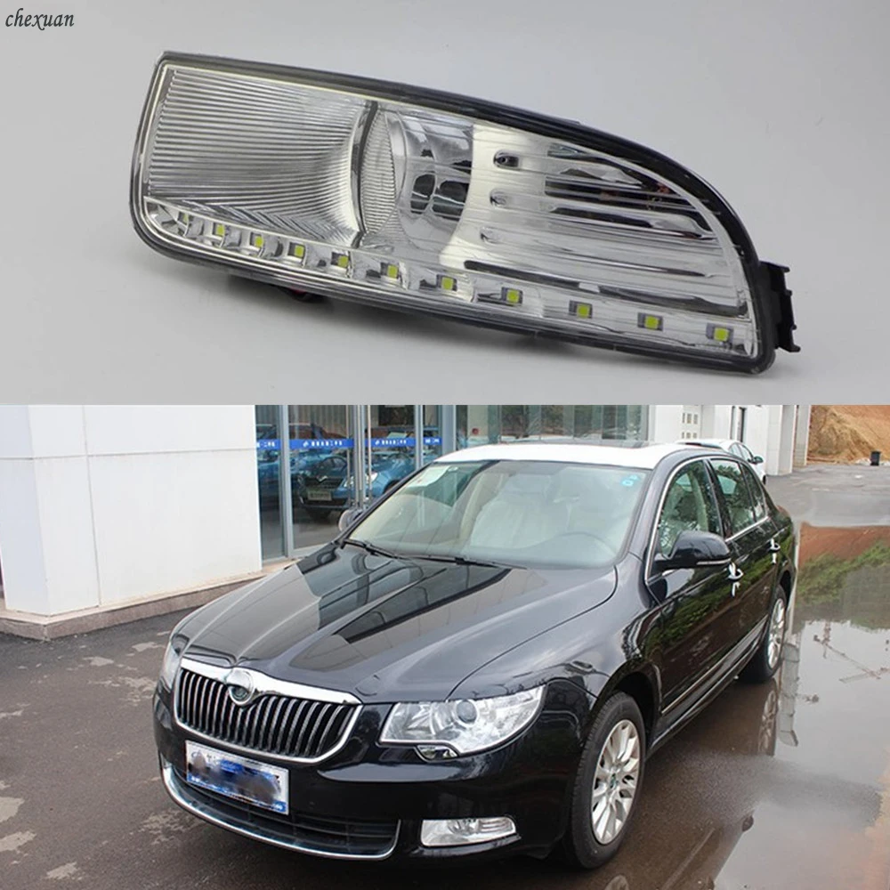 

CSCSNL 1 set For SKODA SUPERB 2010 2011 2012 2013 12V ABS LED DRL Daytime Running Lights Fog Lamp Cover Car- styling