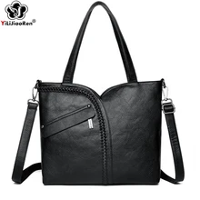 Модные женские ручные сумки большая вместительность женские сумки дизайнерские Роскошные брендовые сумки через плечо кожаные сумки через плечо для женщин