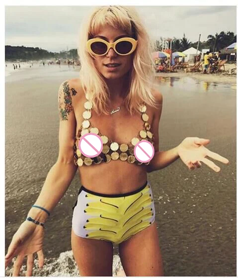 Сексуальные женские экзотические летние пляжные топы на бретелях с металлической цепочкой и кристаллами, женские вечерние топы для ночного клуба, новинка
