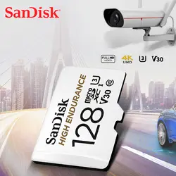 Двойной Флеш-накопитель SanDisk высокая выносливость microSD карты 128 ГБ U1 слот для карт памяти до 100 МБ/с. объемом памяти 32 Гб или 64 ГБ, 256 ГБ, класс