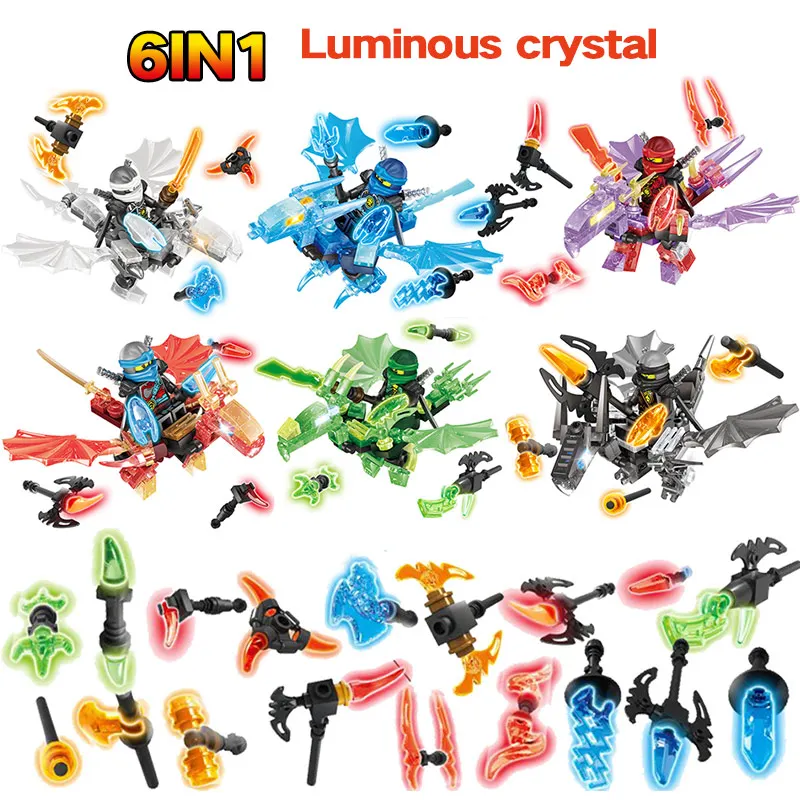 

DIY Bricks Compatible legoINGLY Ninjago Movie Blocks Technic Crystal Dragon Building Model Kids Toys For children