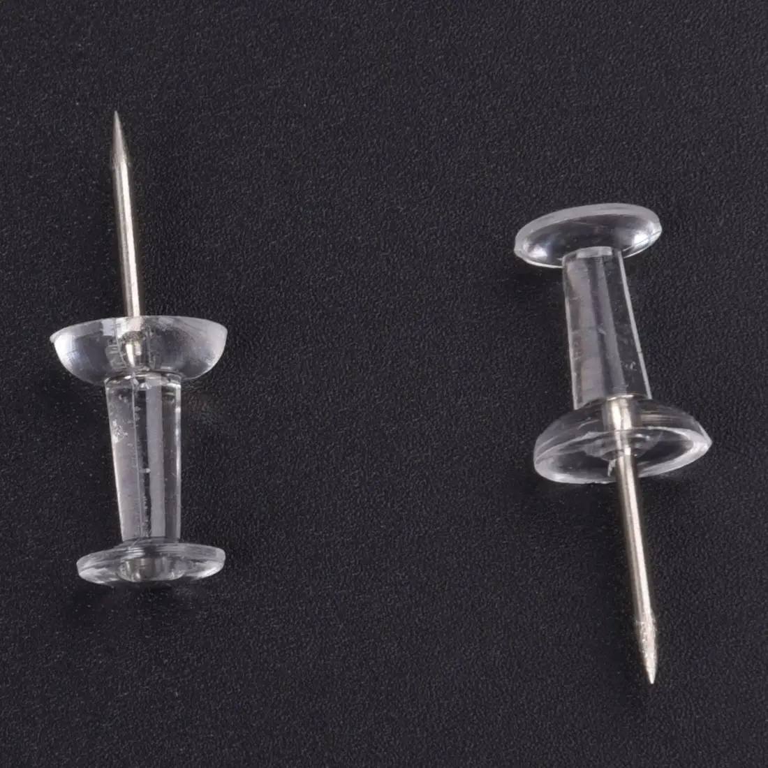200 x Clear Push Pins Transparent Plasticin Pin from Office & School