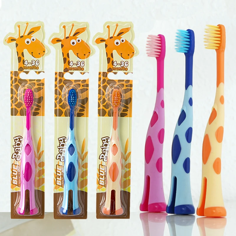 3pcs Cute Children Toothbrush Ultrafine Soft bristle Antibacterial Baby