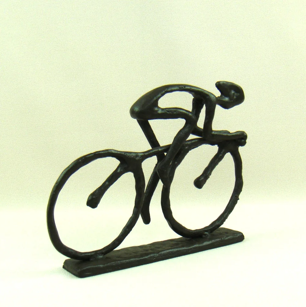 Hierro fundido estatuilla ornamento de bicicleta de carreras ciclista trofeo vendedor del Reino Unido