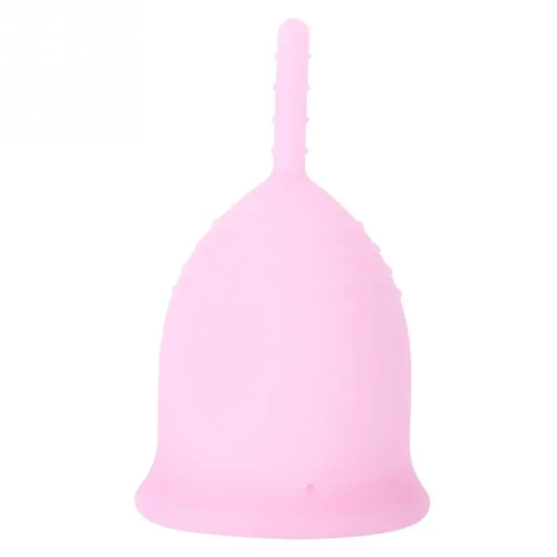 3 цвета менструальная чашка медицинский силиконовый Женский Леди безопасность Женская чашка для гигиены - Цвет: Розовый