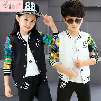 

2016 Children Spring and Autumn Outfit New Children's Clothing Sports Suit Leisure Fashion Baseball Uniform