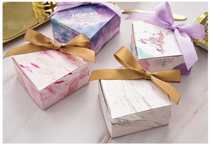 100 шт. коробка для свадебных сувениров тип сердца романтическое звездное небо конфеты коробки 19 цветов Фламинго розовый красный подарок для гостей