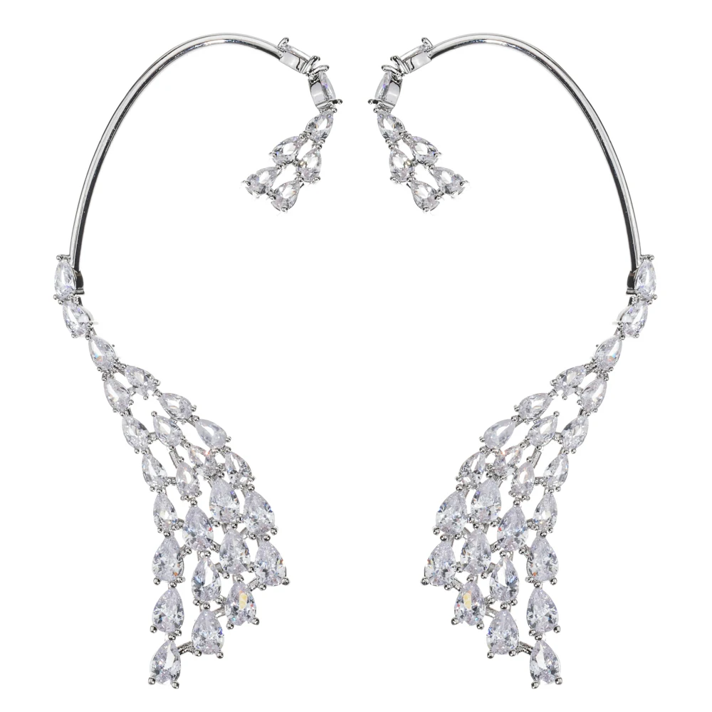 Евро-американский модный темперамент преувеличен циркониевые серьги и клипсы для ушей, ювелирные подарки для женщин/девочек ER-347