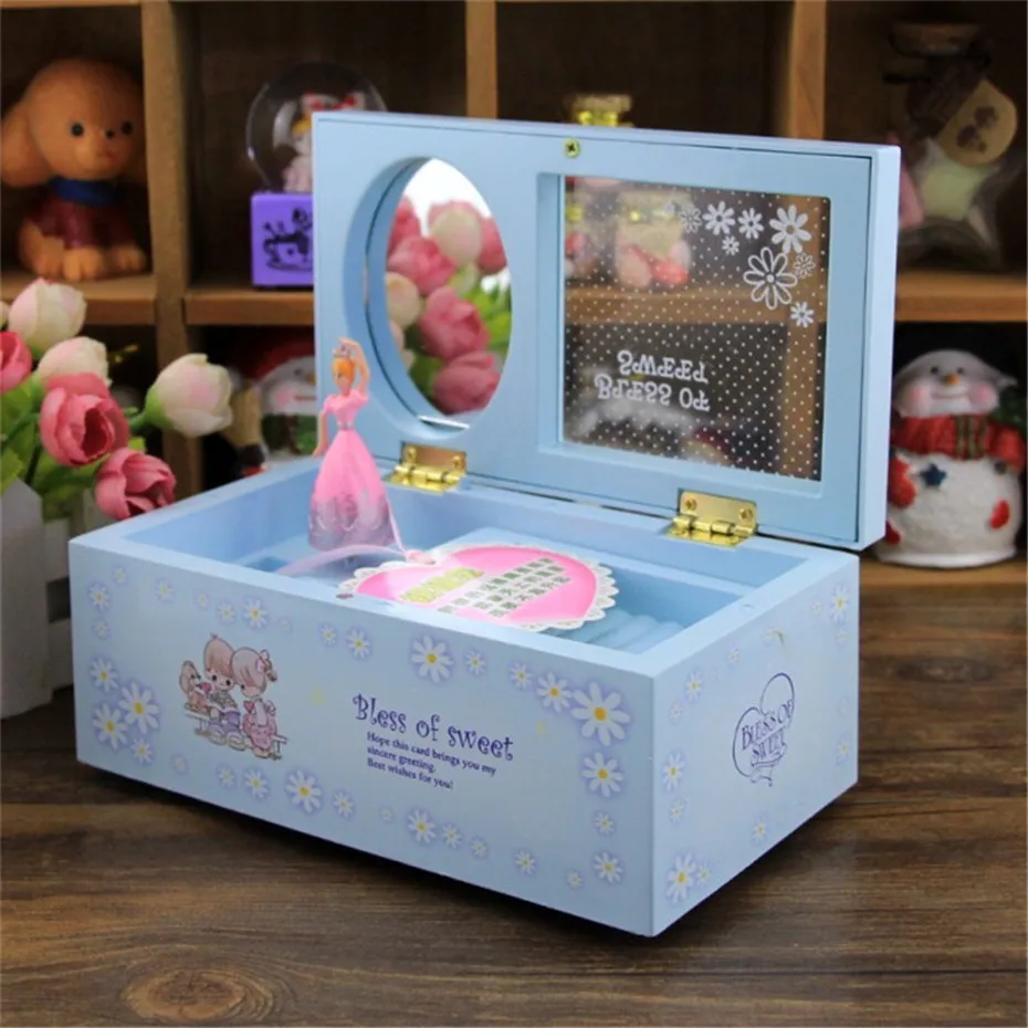 Creative Rotating Girl Music Box jewelry Box Gift Home Decoration Birthday Children's Day Daughter Christmas Valentine Gift (3)