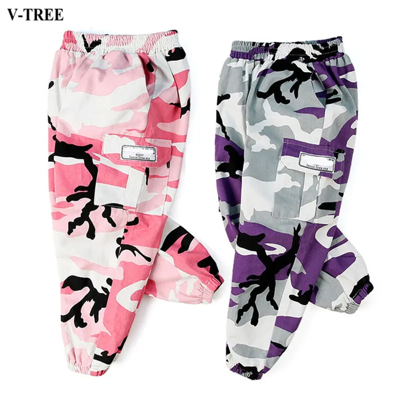 

Camouflage Girls Pants 2019 Spring Autumn Children's Trousers Kids Harem Pants Girls Casual Pants 3-12T Teenager School Jogger