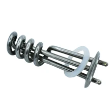 Spiral Water Heating Element For Water Boiler 220V 3KW 63mm Ring Flange Diameter Stainless Steel Electric Water Heating Heater free shipping ac 220v 4kw water boiler heating element u type tubular bundle heater