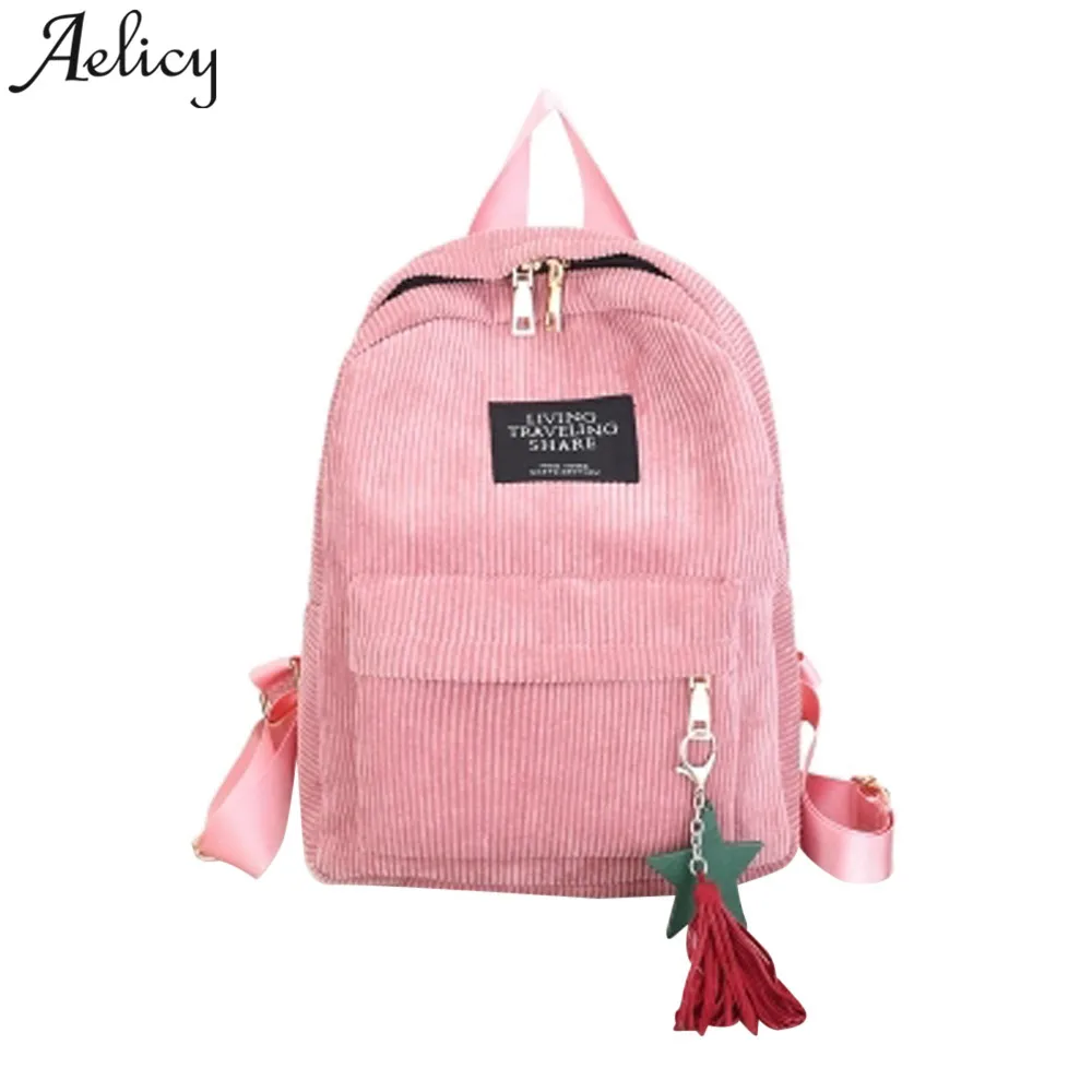 Aelicy женский рюкзак модные холщовые школьные сумки с кисточками для девочек