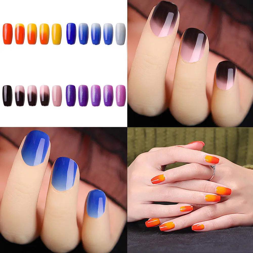 

Summer Colour Changing Nail Varnish UV Soak Off Nail Gel Oil Glue