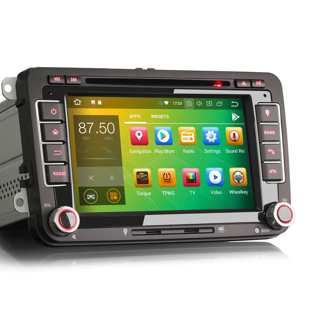 Cheap 7" Android 9.0 Pie OS Car DVD Multimedia Navigation GPS Radio for Seat Altea 2004-2015 & Altea XL 2007-2015 & Leon MK2 2004-2013 3