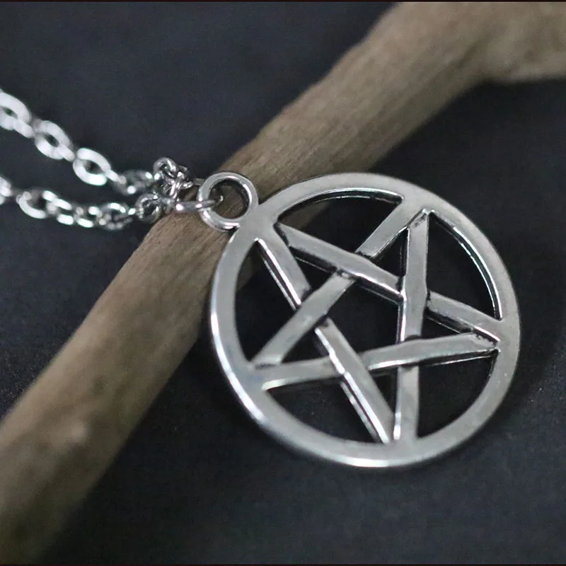 

Downward-pointing Pentagram Pentacle Satanism Pendant necklace Inverted Pentagram Satan Gothic Antichrist