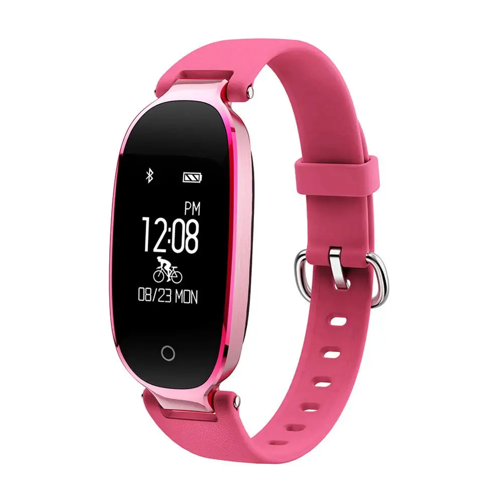 Красный Новая мода, Блютуз, умный Браслет Smart Band спортивные Шагомер крови Давление монитор сердечного ритма Смарт часы для IOS Android - Цвет: Красный