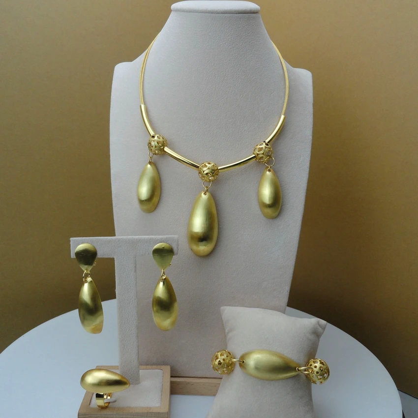 

Yuminglai African Fashion Jewelry Drop Design Jewelry Sets for Women FHK6002