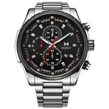 HOJUT A51mens style triple window six hands with calendar business watches