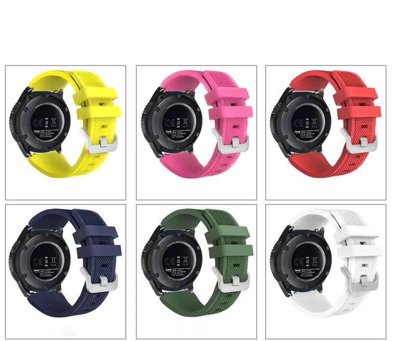 Gear S3 для samsung Galaxy watch 46 мм 42 мм S3 Frontier amazfit bip huawei watch gt ремешок 22 мм ремешок силиконовый браслет