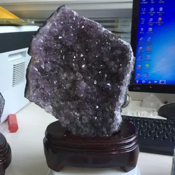 

AAA+ 1.6kg Natural Purply Crystal Products Amethyst Crystal Cluster Specimen feng shui gifts natural stones and minerals