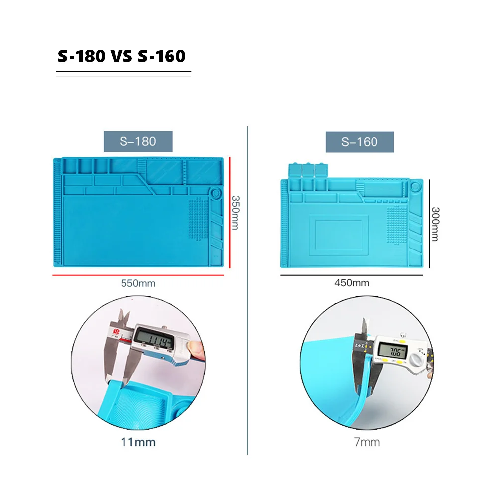 S-180 серии Магнитная антистатические силиконовый коврик для мобильного телефона ЖК-дисплей ремонт теплоизоляция силиконовый коврик стол