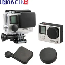 LANBEIKA для GoPro аксессуары 20 компл./лот защитные крышки для объектива крышка с логотипом для экшн-Камеры GoPro Hero 4/3+ Водонепроницаемый на высоком каблуке, открытые сбоку туфли Корпус